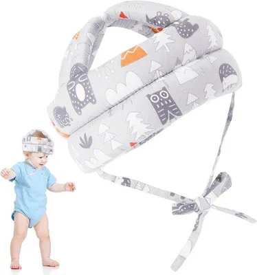 Produktbild von Famanu Sicherheitshelm für Babys - In Grau und Rosa, atmungsaktiv und hautfreundlich, 6 Monate bis 5 Jahre
