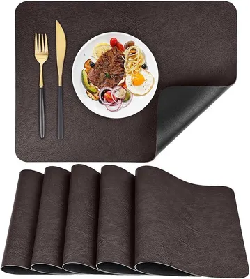 Produktbild von PolkaHome® Platzsets Waschbar 6er Set Hitzebeständig Platzset 43 x 30 cm