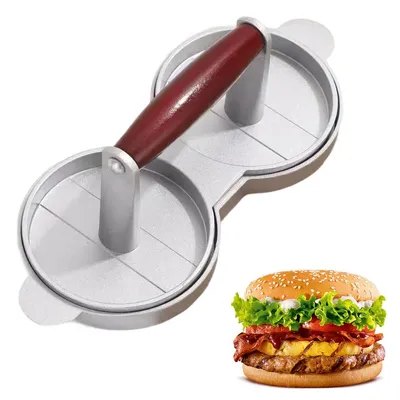 Produktbild von 2-in-1 Patty Maker,Burgerpresse für Rindfleisch, Veggie und mehr Hamburger Patty Mak, antihaftbeschichtet und spülmaschinenfest