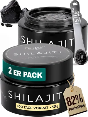 Imagen del producto de Shilajit Original, procedente del Himalaya: resina de alta concentración, con un 82% de ácido fúlvico