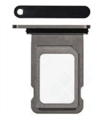 Produktbild von Ersatz SIM Tray Simkartenhalter für Apple iPhone 12 Pro /  Pro Max (A2407) graphite