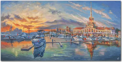 Produktbild von Coloray Bild aus Glas 140x70 Küche wanddekoration Dekoration wohnzimmer gehärtetes Glas glasblock mit bild - Schiffe Sonnenuntergang