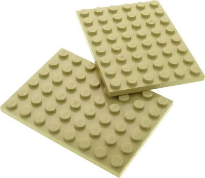 Obrázek produktu pro 2x Lego Bau Platte 6x8 béžová Basic Star Wars 75290 41119 41135 6070501 3036