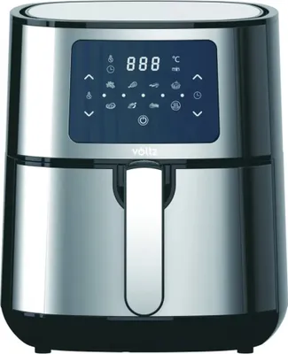 Obrázek produktu pro Horkovzdušná fritéza Oliver Voltz OV51980M, 1400W, 5,5 litru, časovač 60 min, 8 programů, nerezová ocel