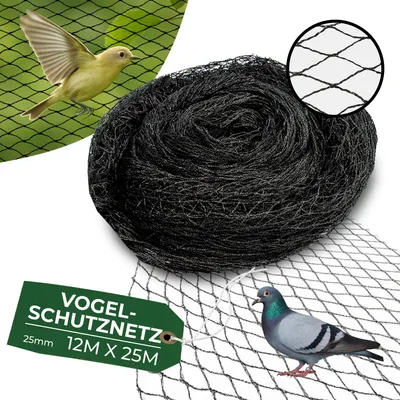 Produktbild von Netz A1206 12x25 m, Masche 25 mm, gegen Vögel, PE