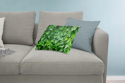 Produktbild von MuchoWow® Zierkissen Sofakissen Wohnzimmer Dekokissen 60x40 cm Grüne Blätter - Kopfkissen - Polster mit Foto