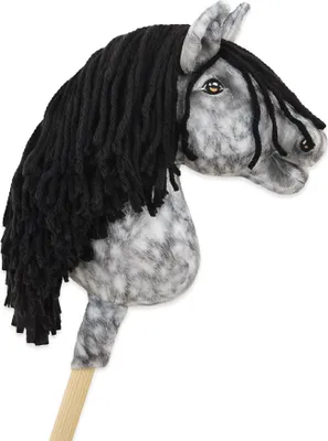 Immagine prodotto di Cavallino giocattolo Premium - Cavallino a bastone piccolo - Grigio melato con criniera nera A4