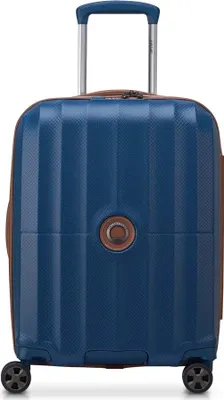 Image de DELSEY PARIS trolley Carrousel 4 Double Rolls Cabine Slim Trolley 55 Bleu Marine