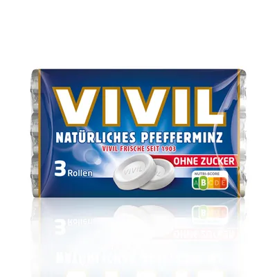 Produktbild von VIVIL® Pfefferminz ohne Zucker Bonbons 84,0 g