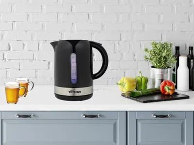 Produktbild von Tristar WK-1343, 1,7 l, 2200 W, Schwarz, Kunststoff, Wasserstandsanzeige, Überhitzungsschutz