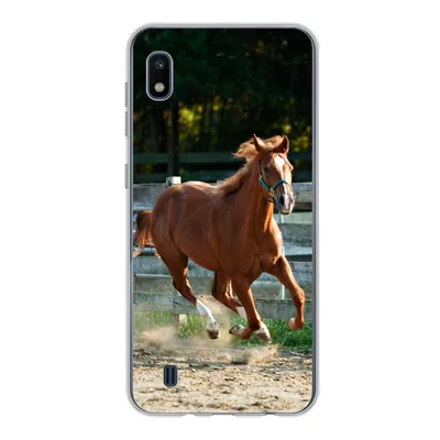 Produktbild von MuchoWow® Handyhülle Schutzhülle Hülle für Samsung Galaxy A10 Pferd - Licht - Sand Silikon Softcase Handy Hülle - Schutzhülle