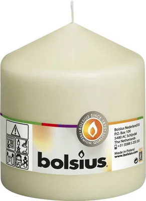 Produktbild von Bolsius Stumpenkerze 100 100 mm Elfenbein