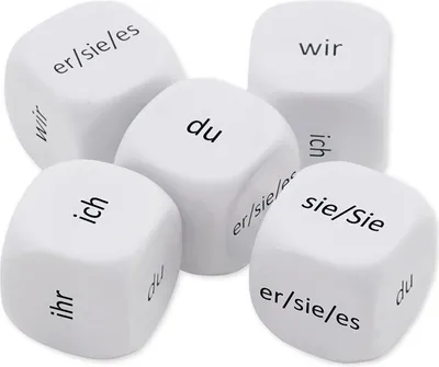 Produktbild von TimeTEX Würfel-Set Deutsch "Personalpronomen" 5-tlg., 16 mm