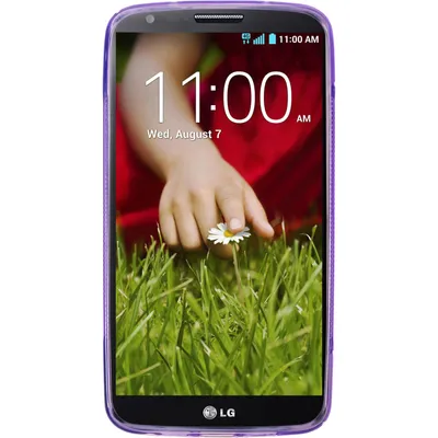 Produktbild von PhoneNatic Case kompatibel mit LG G2 - lila Silikon Hülle S-Style + 2 Schutzfolien