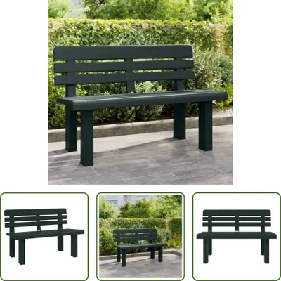 Produktbild von The Living Store Gartenbank Grün 110x52x71 cm Polypropylen
