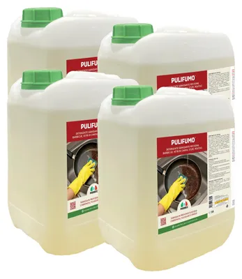 Immagine prodotto di PULIFUMO® - Detergente sgrassante per fuliggine e grasso, pulizia efficace e mirata - 5LTx4Pz