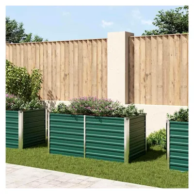 Produktbild von Gartenbeet 160x80x77 cm aus verzinktem Stahl in grün
