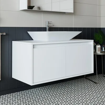 Produktbild von Roomart ATLANTIC-100 Badmöbel-Set 2-teilig 100 cm breit, Weiß