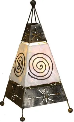 Produktbild von Deko-Leuchte Carlo, Tischlampe aus Metall und Resin, Stimmungsleuchte