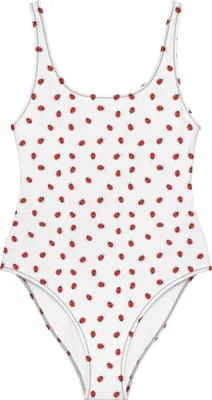 Produktbild von Mr. & Mrs. Panda Swimsuit Marienkäfer Design Größe XL - Weiß - Geschenk, Aquarell, Grüne Punkte, Shape-Badeanzug, Bademode, Badeanzug, Schwimmanzug, Niedlich, Verspielt