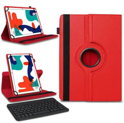 Produktbild von Tablet Tasche Hülle Huawei MatePad T10 9.7 Schutzhülle Bluetooth Tastatur QWERTZFarben:Rot