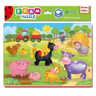 Obrázek produktu pro Puzzle piankowe A4 Farma z obrazkami 24 elementy