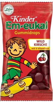 Produktbild von Em eukal Kinder Wildkirsche fruchtige Gummidrops mit 5 Vitaminen 75g