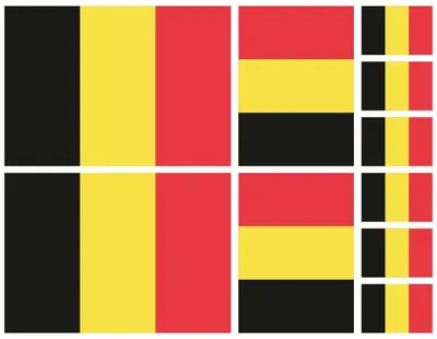 Produktbild von Aufkleber Set Belgien Autoaufkleber 10 Flaggen Set 20cm