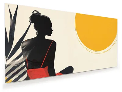 Produktbild von Glasbild 120x60cm in XXL für Wohnzimmer, Schlafzimmer Motiv Sonnenbaden