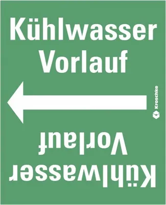 Produktbild von Dreifke® Rohrleitungsband Kühlwasser Vorlauf, praxisbewährt, ab Ø 50mm, grün/...