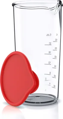 Arendo Messbecher mit Deckel, 600ml, 20 Unzen, Klarsichtbecher, Mixbecher aus Kunststoff, Kunststoff, ideal für elektrische Handmixer, Stabnuxer & Handrührer