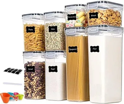 Produktbild von Unyqoos® Vorratsdosen-Set 8-tlg. mit Deckeln – BPA-freie Aufbewahrungsboxen aus lebensmittelechtem PP, 2×2,8 L/2×2 L/2×1,4 L/2×0,8 L, stapelbar