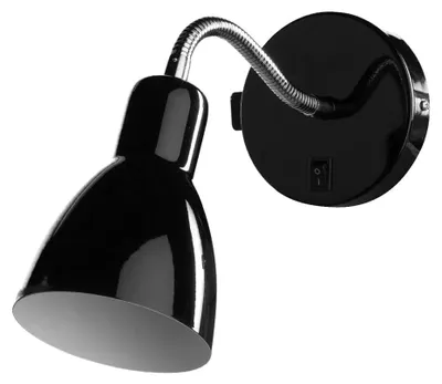 Produktbild von Kompakte Wandleuchte innen, moderne Wandlampe mit robustem Metallgehäuse – ideal für Wohnzimmer, Küche oder Schlafzimmer - mit. Kabel und Schalter - 40 Watt