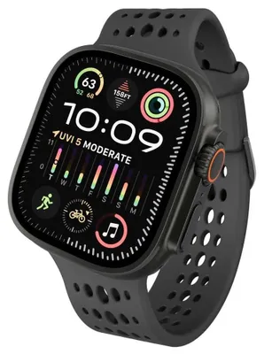 Produktbild von Decoded Ares O Watch Band, Band, Smartwatch, Schwarz, Apple, Apple Watch 44mm / 45mm / 46mm / 49mm, Silikon