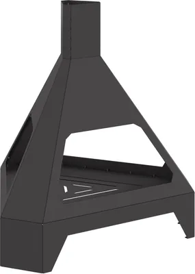 Produktbild von Möbel Feuerstelle mit Rauchabzug Schwarz 50x43x52 cm Stahl - Feuerkörbe & -schalen 858950
