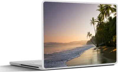 Produktbild von MuchoWow® Laptop Aufkleber Sticker Cover Strand - Meer - Palme 30x21 cm - Sticker für Laptop - Selbstklebend