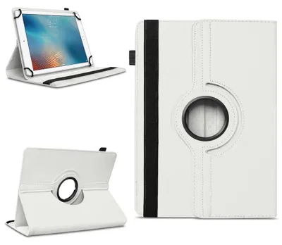 Produktbild von Tablet Hülle für Apple iPad 2017 2018 2019 2020 Tasche Schutzhülle Case DrehbarFarben:Weiss