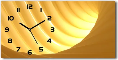 Produktbild von Wanduhr aus Glas – 60x30 cm - Glasbild - Glasuhr - Gehärtetes Glas - schwarze-zeiger - Swirl Abstraktion
