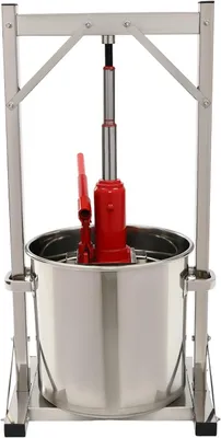 Produktbild von 22L Manuell Beerenpresse, Edelstahl Obstweinpresse, Edelstahl Apfelweinpresse, Manuelle Edelstahlpresse mit Hydraulik, Manuelle Weinpresse, Edelstahl Saftpresse, Obstpresse