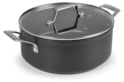Kochtopf 24 cm mit Deckel, 4,2 L, antihaftbeschichtet, grau