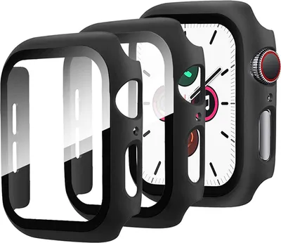 Produktbild von [2 Stück] Schutzfolie Kompatibel mit Apple Watch Series 3/2/1, iWatch 42mm Schutzhülle, Sehr stark PC Case + Displayschutzfolie Panzerglas, All-Around Hülle für Apple Watch Series 3/2/1