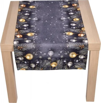 Zdjęcie produktu dla Świąteczny obrus Jehličí a baňky CYH5918C 40x140 cm