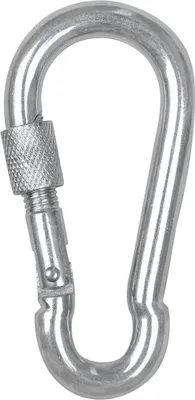 Immagine prodotto di Moschettone di sicurezza Waldhausen con chiusura a vite 9 cm Argento Argento Taglia unica
