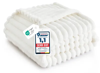 Produktbild von Omgoods – Kuscheldecke – Wolldecke – Weiche, warme, dicke Strickdecke – Wollfaden – Sofadecke – Perfekt für Zuhause und Reisen – 150 x 200 cm