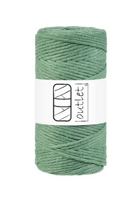 Produktbild von Grün Baumwoll-Makramee-Kordel 3mm 100m OUTLET