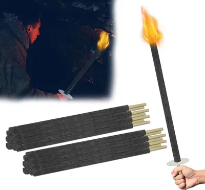Obrázok produktu pre UISEBRT 10 horákov Voskové horáky Doba horenia 100 minút Voskové horáky Záhradné horáky Engagement Pitch Torch s ochranou rúk na nočné prechádzky Veľká noc Silvester