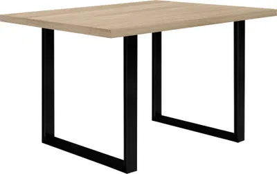 Produktbild von Esstisch >TABLES< in Sonoma Eiche Nachbildung, U-Metallgestell schwarz - 140x74,7x90cm (BxHxT)