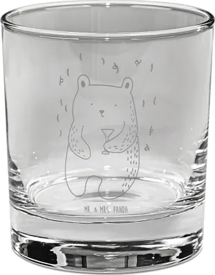 Produktbild von Mr. & Mrs. Panda Whiskyglas Bär Party - Transparent - Geschenk, Lustig, Whiskeyglas, Teddy, Geburtstag, Gravur, Gute Laune, Tumbler, Geburtstagsgeschenk, Glas, Whiskey