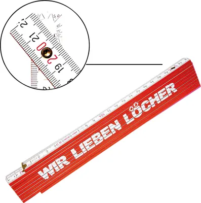 Immagine prodotto di TOX 09969001/T TOX WIR LIEBEN LÖCHER Meterstab Holz