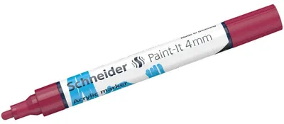 Image de Marqueurs acryliques Schneider, Paint-It 310/320/330, couleur:bordeaux-rouge, largeur de trait:4 mm